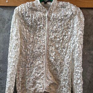 Satin Zip Jacket by Addressing Woman